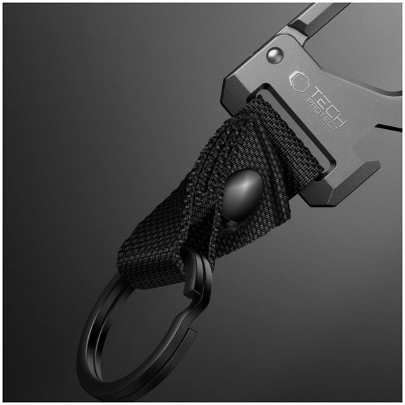 Privjesak za ključeve Slidelock Carabiner Keychain, Gunmetal, Tech-Protect