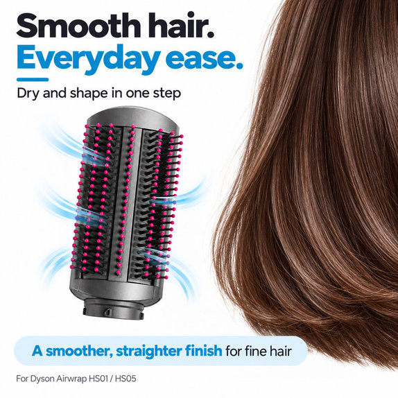 Mekana četka za zaglađivanje za Dyson Airwrap HS01, HS05, Iron / Fuchsia