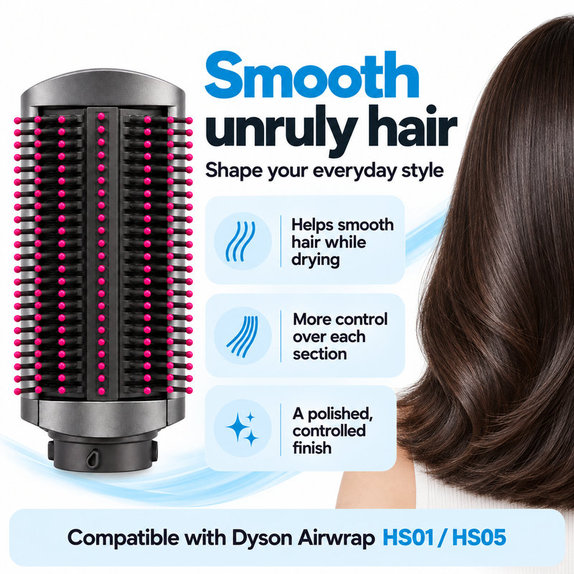 Čvrsta četka za zaglađivanje za Dyson Airwrap HS01, HS05, Iron / Fuchsia