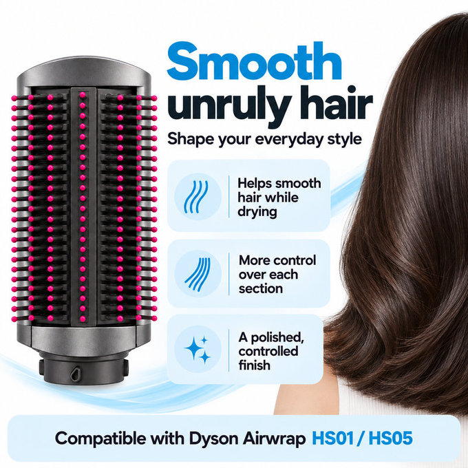 Čvrsta četka za zaglađivanje za Dyson Airwrap HS01, HS05, Iron / Fuchsia
