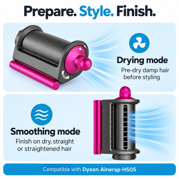 Coanda nastavak za zaglađivanje i sušenje za Dyson Airwrap HS05, Iron / Fuchsia