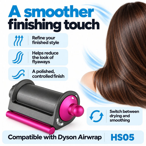 Coanda nastavak za zaglađivanje i sušenje za Dyson Airwrap HS05, Iron / Fuchsia