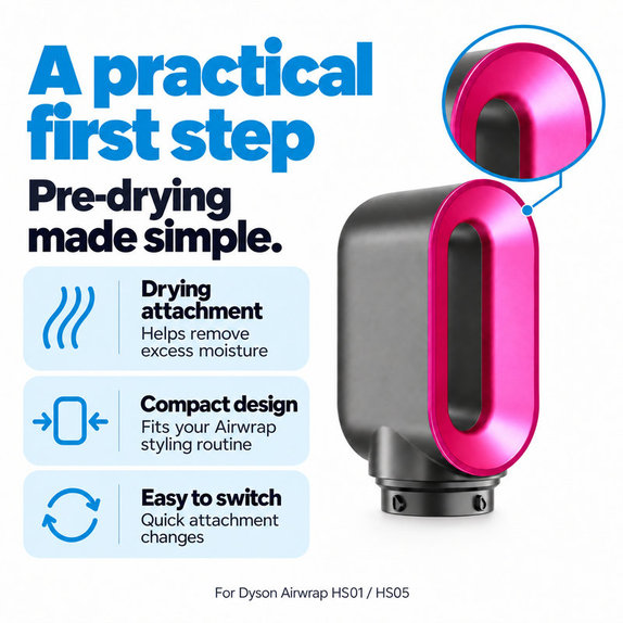 Nastavak za brzo sušenje za Dyson Airwrap HS01, HS05, Iron / Fuchsia