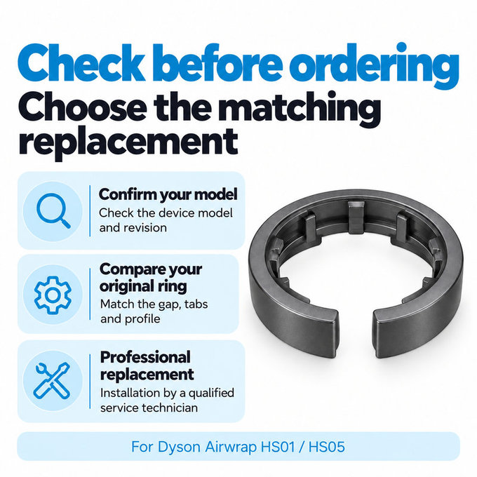 Prsten za zaključavanje nastavka za Dyson Airwrap HS01, HS05