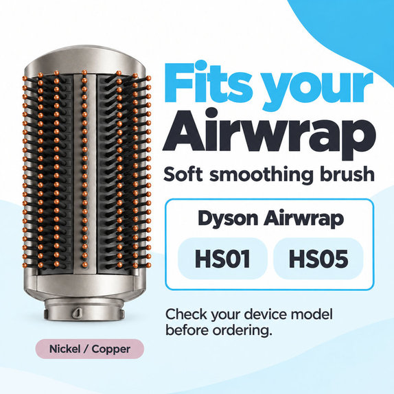 Mekana četka za zaglađivanje za Dyson Airwrap HS01, HS05, Nickel / Copper