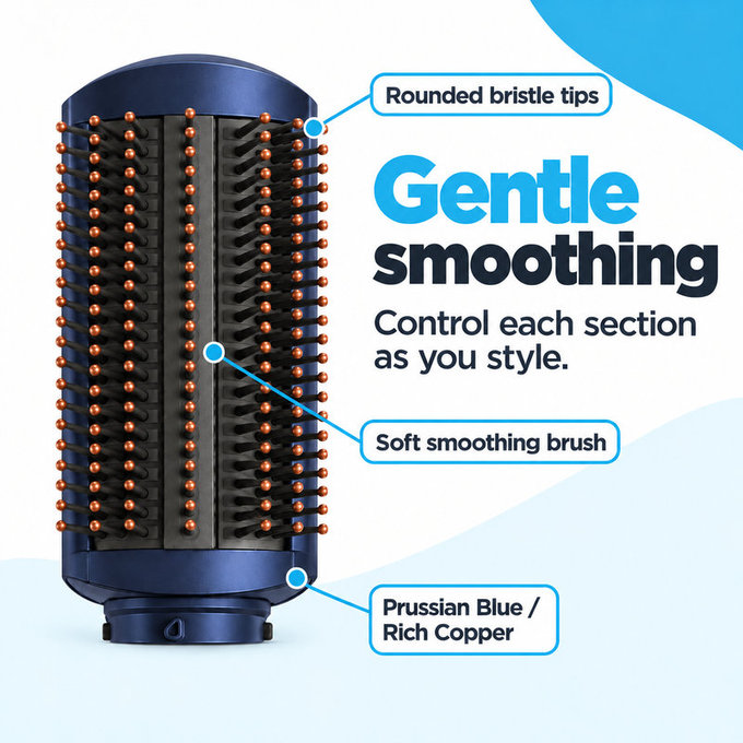 Mekana četka za zaglađivanje za Dyson Airwrap HS01, HS05, Prussian Blue / Rich Copper
