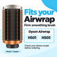 Čvrsta četka za zaglađivanje za Dyson Airwrap HS01, HS05, Nickel / Copper