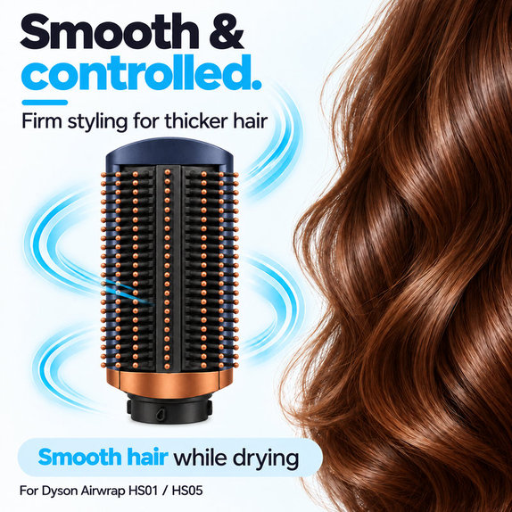 Čvrsta četka za zaglađivanje za Dyson Airwrap HS01, HS05, Prussian Blue / Rich Copper