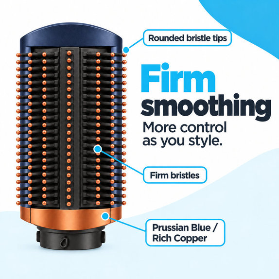 Čvrsta četka za zaglađivanje za Dyson Airwrap HS01, HS05, Prussian Blue / Rich Copper