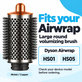 Velika okrugla četka za volumen za Dyson Airwrap HS01, HS05, Nickel / Copper
