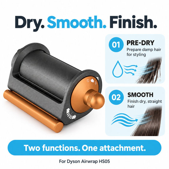 Coanda nastavak za zaglađivanje i sušenje za Dyson Airwrap HS05, Nickel / Copper