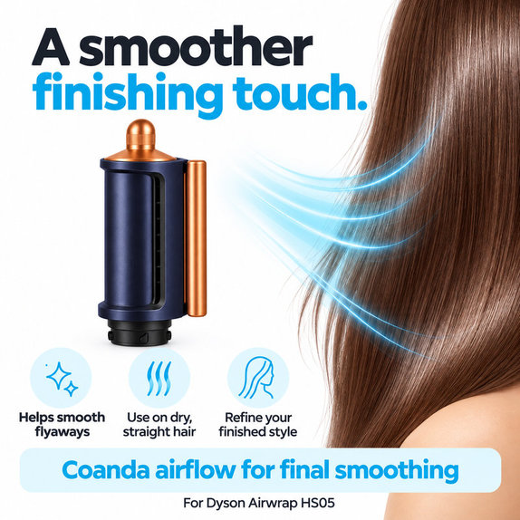 Coanda nastavak za zaglađivanje i sušenje za Dyson Airwrap HS05, Prussian Blue / Rich Copper