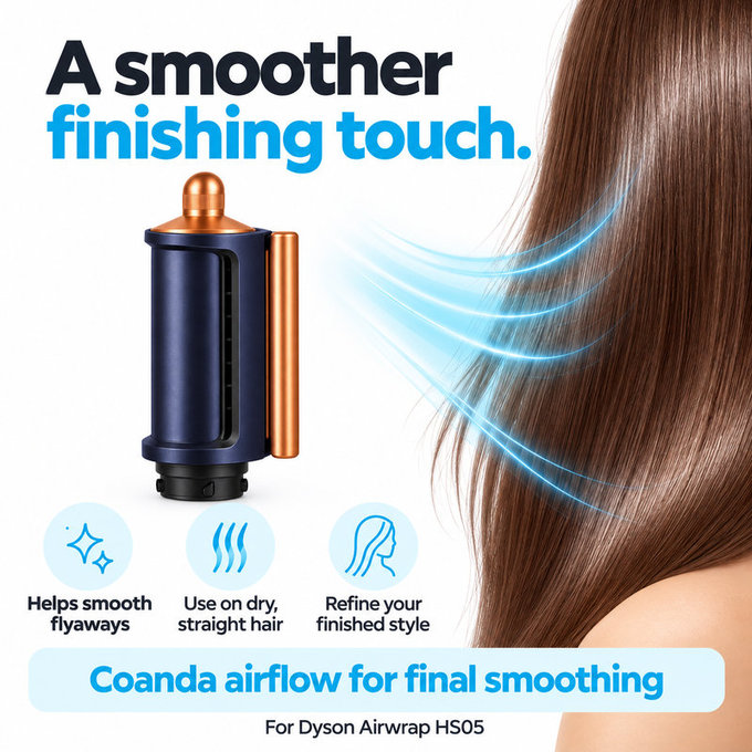 Coanda nastavak za zaglađivanje i sušenje za Dyson Airwrap HS05, Prussian Blue / Rich Copper
