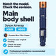 Kućište glavnog tijela za Dyson Airwrap HS01, HS05, Prussian Blue / Rich Copper