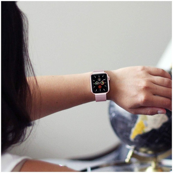 Remen Milaneseband za Apple Watch 8 / 9 / 10 / 11 / SE (40 / 41 / 42 mm), Rose Gold, Tech-Protect