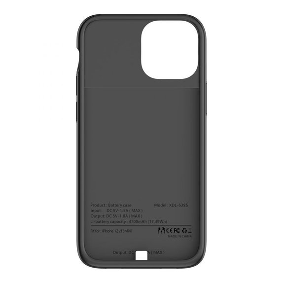 Powerbank Powercase 4700mAh za iPhone 12 Mini / 13 Mini, crna, Tech-Protect