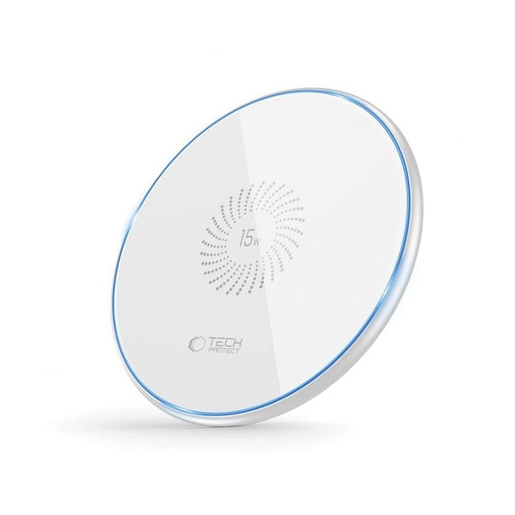 Bežični punjač QI15W-C1 15W, bijela, Tech-Protect