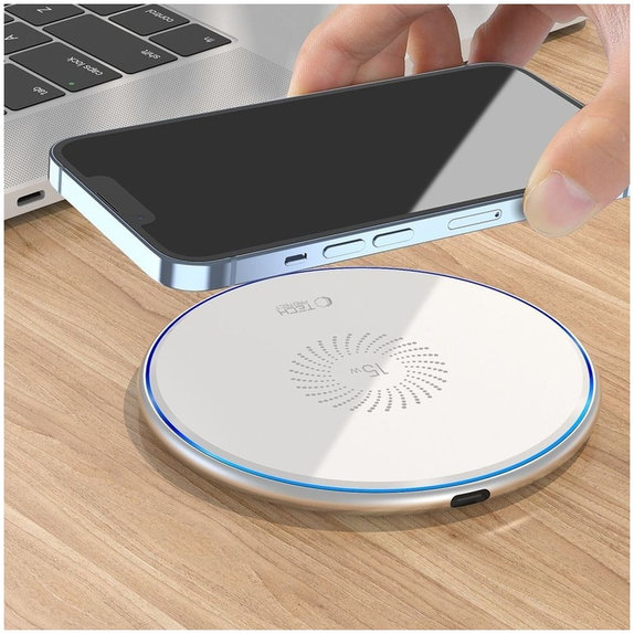 Bežični punjač QI15W-C1 15W, bijela, Tech-Protect