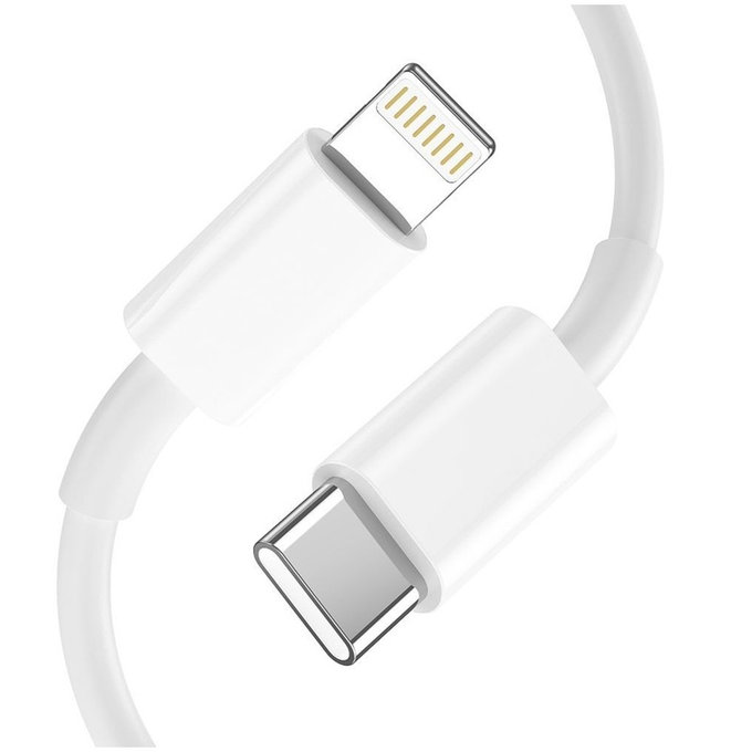 Mrežni punjač C20W 2-PORT PD 20W / QC3.0 + Lightning Cable, bijela, Tech-Protect