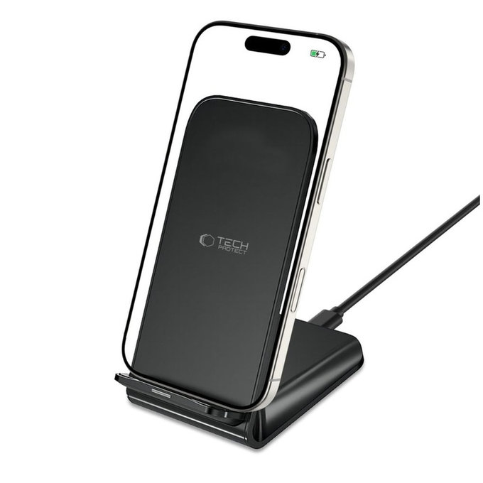 Bežični punjač QI15W-S2 15W, crna, Tech-Protect