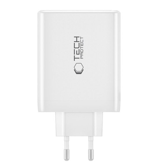 Mrežni punjač NC100W-GAN 4-PORT PD 100W / QC3.0, bijela, Tech-Protect