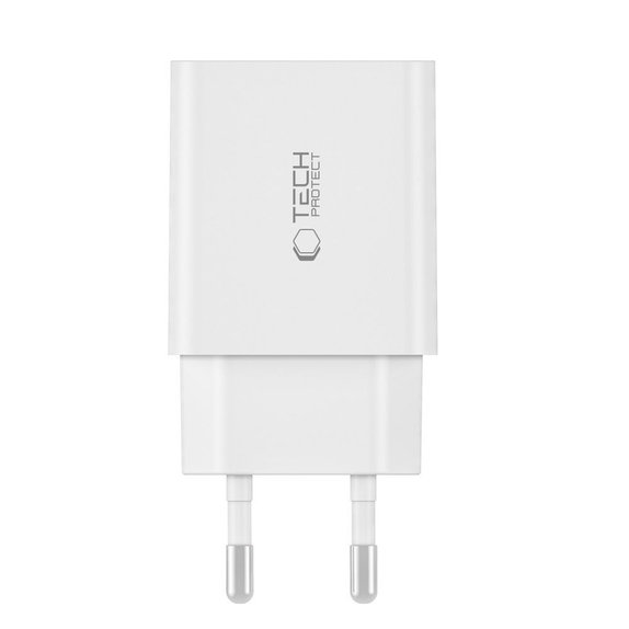 Mrežni punjač C35W 2-PORT PD 35W, bijela, Tech-Protect