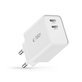 Mrežni punjač C35W 2-PORT PD 35W, bijela, Tech-Protect