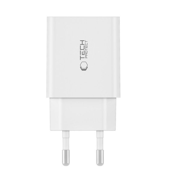 Mrežni punjač C35W 2-PORT PD 35W + USB-C Cable, bijela, Tech-Protect