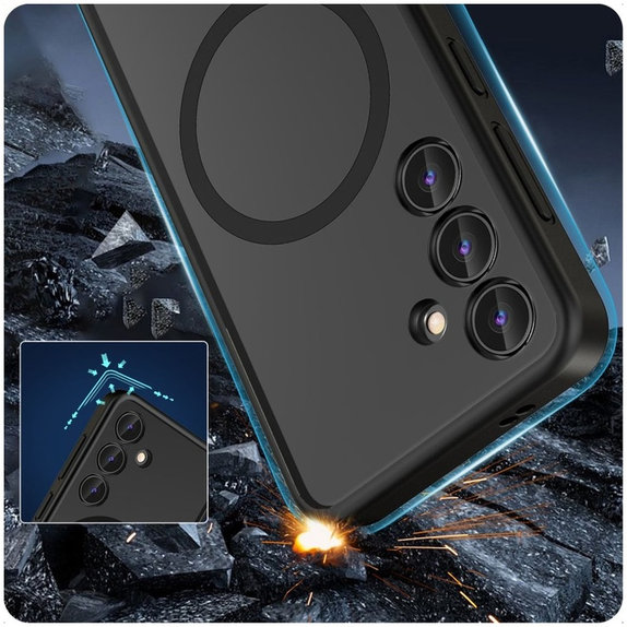 Maskica MagMat MagSafe za Samsung S24, Matte Black, Tech-Protect