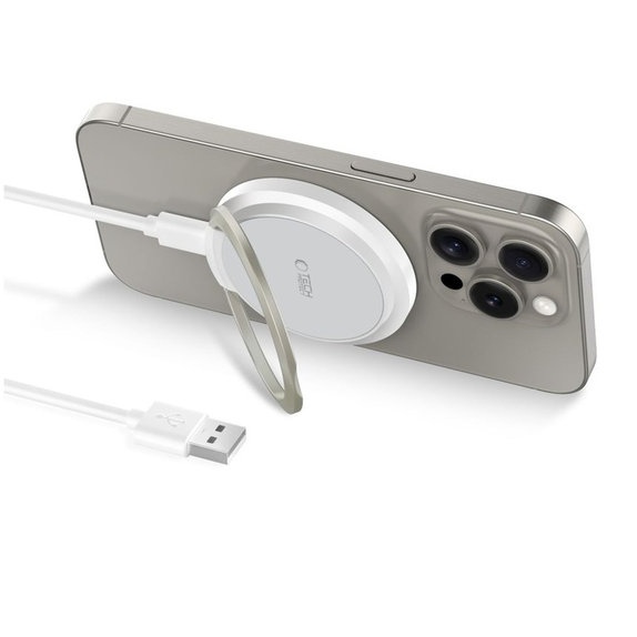 Bežični punjač QI15W-A33 Magnetic MagSafe, bijela, Tech-Protect