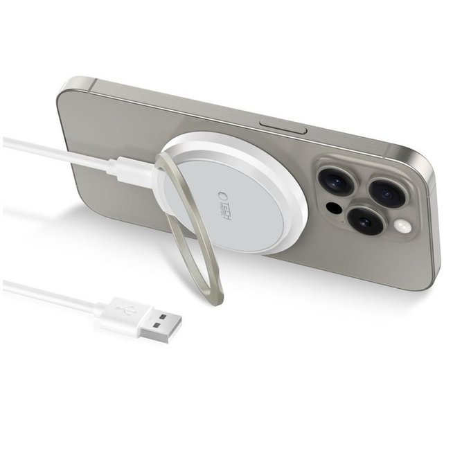 Bežični punjač QI15W-A33 Magnetic MagSafe, bijela, Tech-Protect
