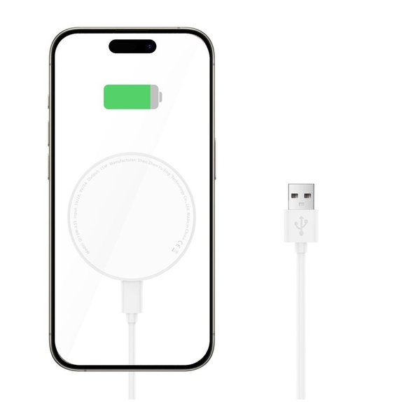 Bežični punjač QI15W-A33 Magnetic MagSafe, bijela, Tech-Protect
