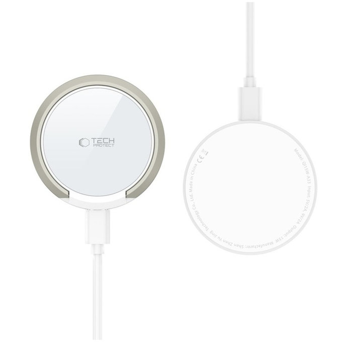 Bežični punjač QI15W-A33 Magnetic MagSafe, bijela, Tech-Protect