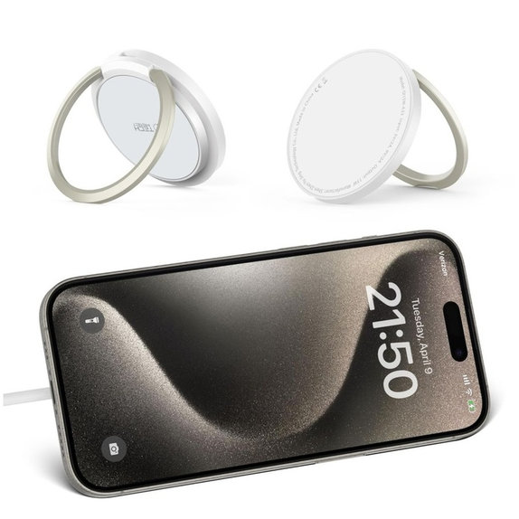 Bežični punjač QI15W-A33 Magnetic MagSafe, bijela, Tech-Protect