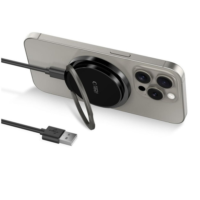 Bežični punjač QI15W-A33 Magnetic MagSafe, crna, Tech-Protect