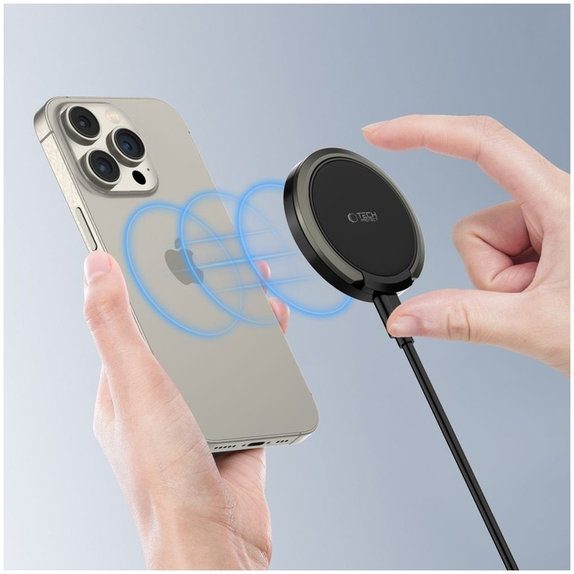 Bežični punjač QI15W-A33 Magnetic MagSafe, crna, Tech-Protect