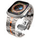 Remen Stainless Line za Apple Watch 8 / 9 / 10 / 11 / SE / Ultra (44 / 45 / 46 / 49 mm), Titanium/Orange, Tech-Protect