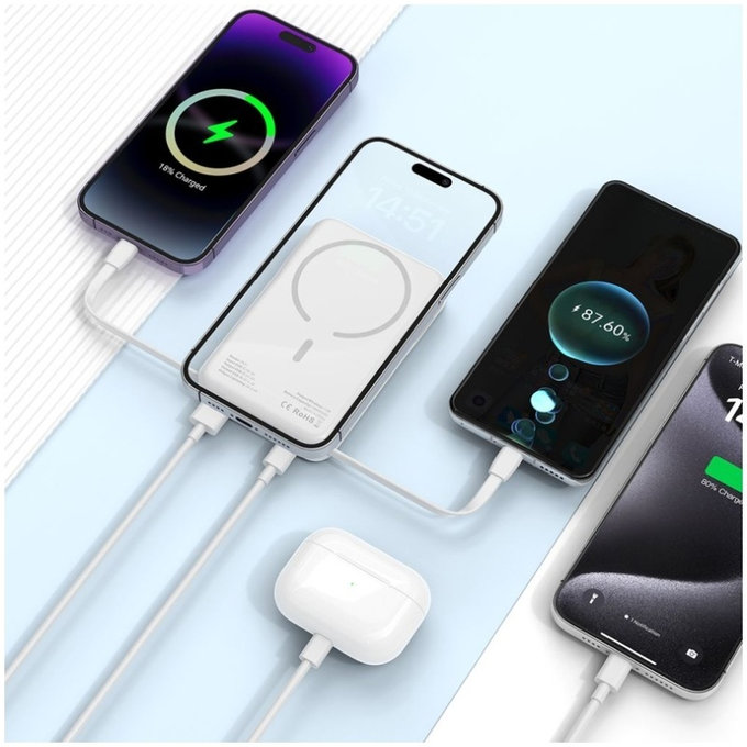 Powerbank PB31 Lifemag MagSafe 10000mAh, bijela, Tech-Protect