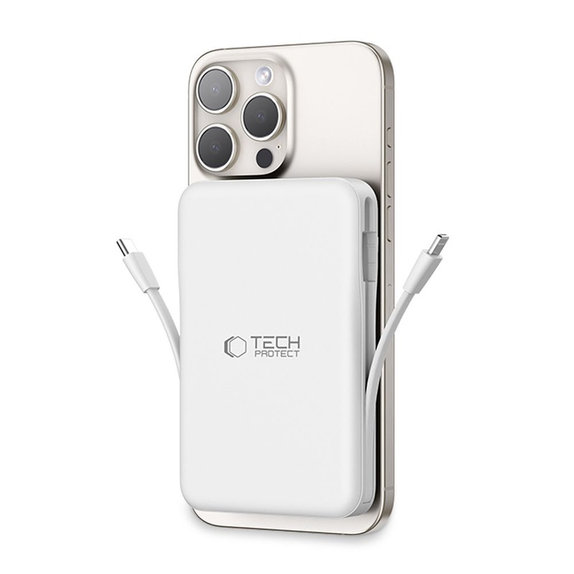 Powerbank PB31 Lifemag MagSafe 10000mAh, bijela, Tech-Protect
