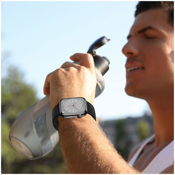 Remen Nylonmag za Apple Watch 8 / 9 / 10 / 11 / SE / Ultra (44 / 45 / 46 / 49 mm), crna, Tech-Protect