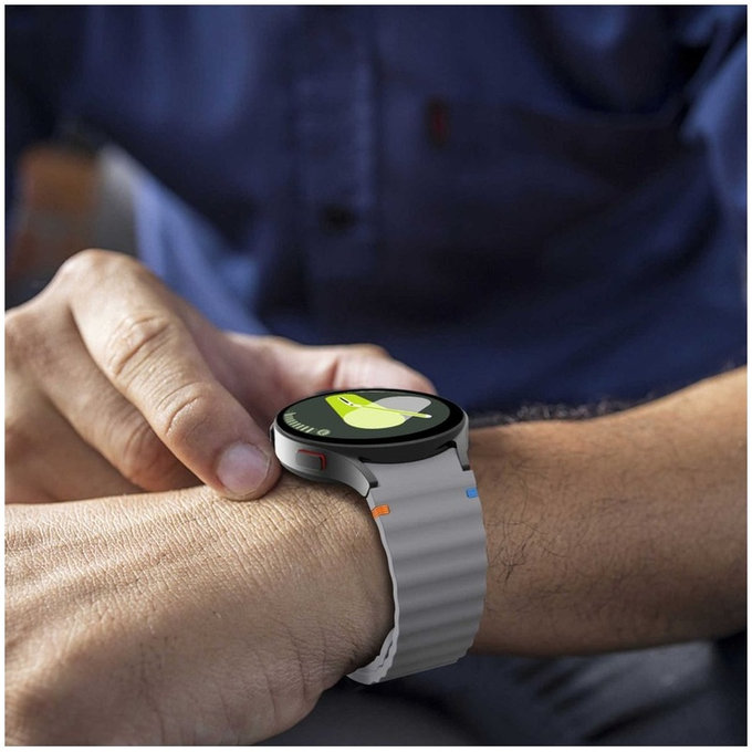 Remen Silicone Sport za Samsung Watch 4 / 5 / 5 Pro / 6 / 7 / FE, Crayon Grey, Tech-Protect