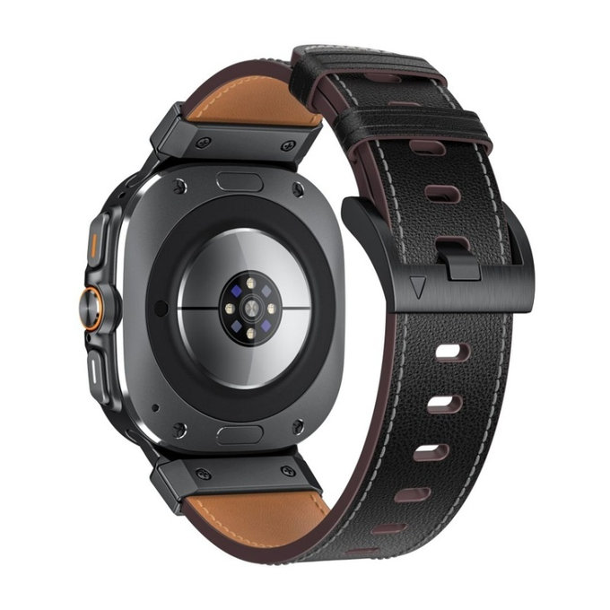 Remen Delta Pro za Samsung Watch Ultra 1 / 2 2024-2026 (47 mm) Leather, crna, Tech-Protect