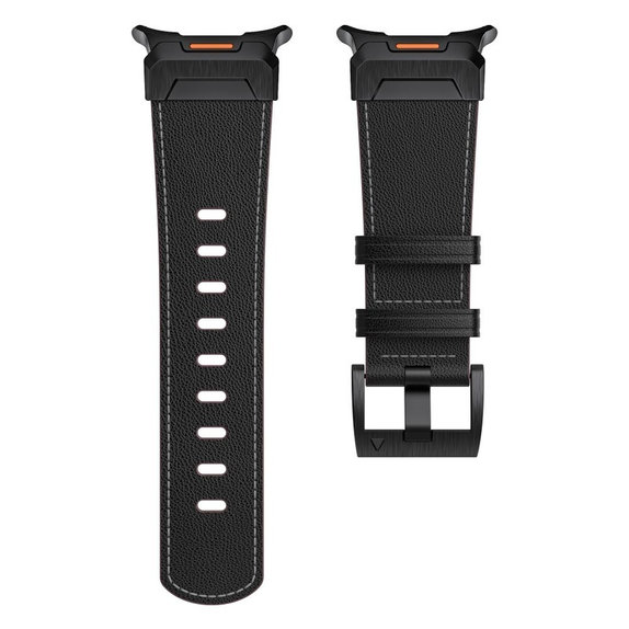 Remen Delta Pro za Samsung Watch Ultra 1 / 2 2024-2026 (47 mm) Leather, crna, Tech-Protect