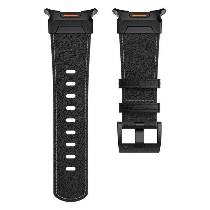 Remen Delta Pro za Samsung Watch Ultra 1 / 2 2024-2026 (47 mm) Leather, crna, Tech-Protect