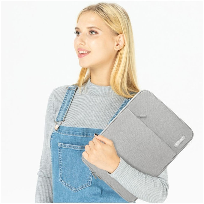 Torba za laptop Sleevy 13-14, Crayon Grey, Tech-Protect