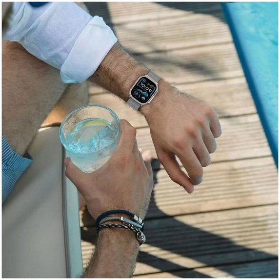 Remen Milano za Apple Watch 8 / 9 / 10 / 11 / SE / Ultra (44 / 45 / 46 / 49 mm), Titanium, Tech-Protect