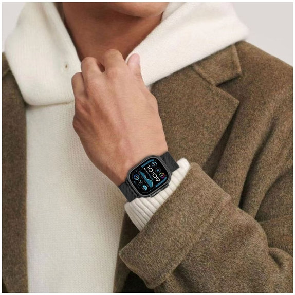 Remen Milano za Apple Watch 8 / 9 / 10 / 11 / SE / Ultra (44 / 45 / 46 / 49 mm), Titanium, Tech-Protect