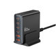 Mrežni punjač DC80W-GAN 6-PORT PD 80W / QC3.0, crna, Tech-Protect