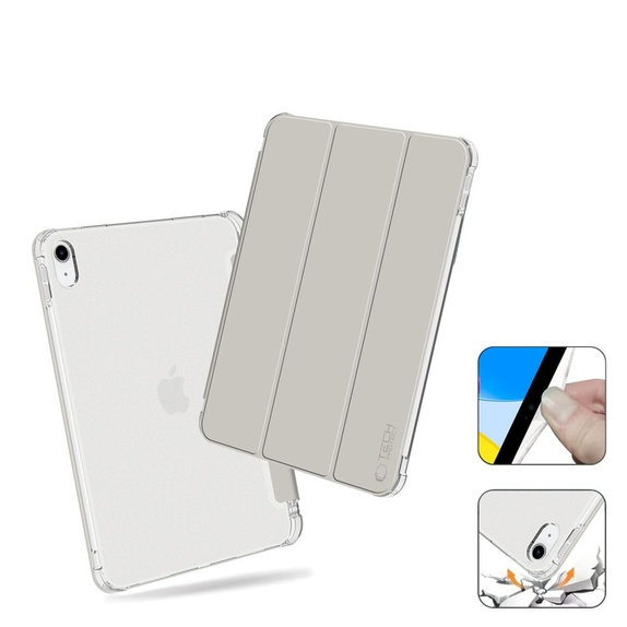 Maskica Sc Pen Hybrid za iPad 10.9" 10 / 2022 / 11" 11 / 2025, Crystal Silver, Tech-Protect