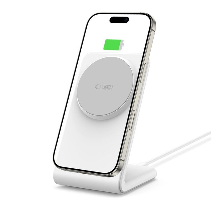 Bežični punjač QI15W-A38 Magnetic MagSafe, bijela, Tech-Protect